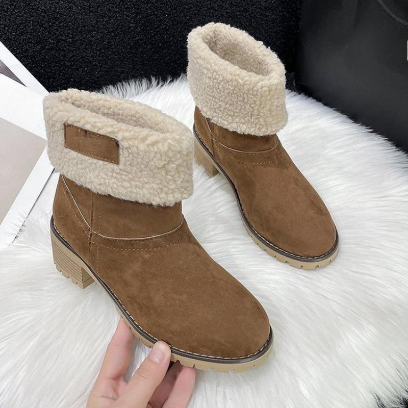 New Large-sized Shoes, Mid-calf Warm Snow Boots, Women's Shoes