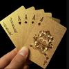 24K Gold Spielkarten Plastik Poker Spielkarten Deck Folien Pokerkarten Pack Magie Wasserdichte Karten Geschenk Sammlung Spiel
