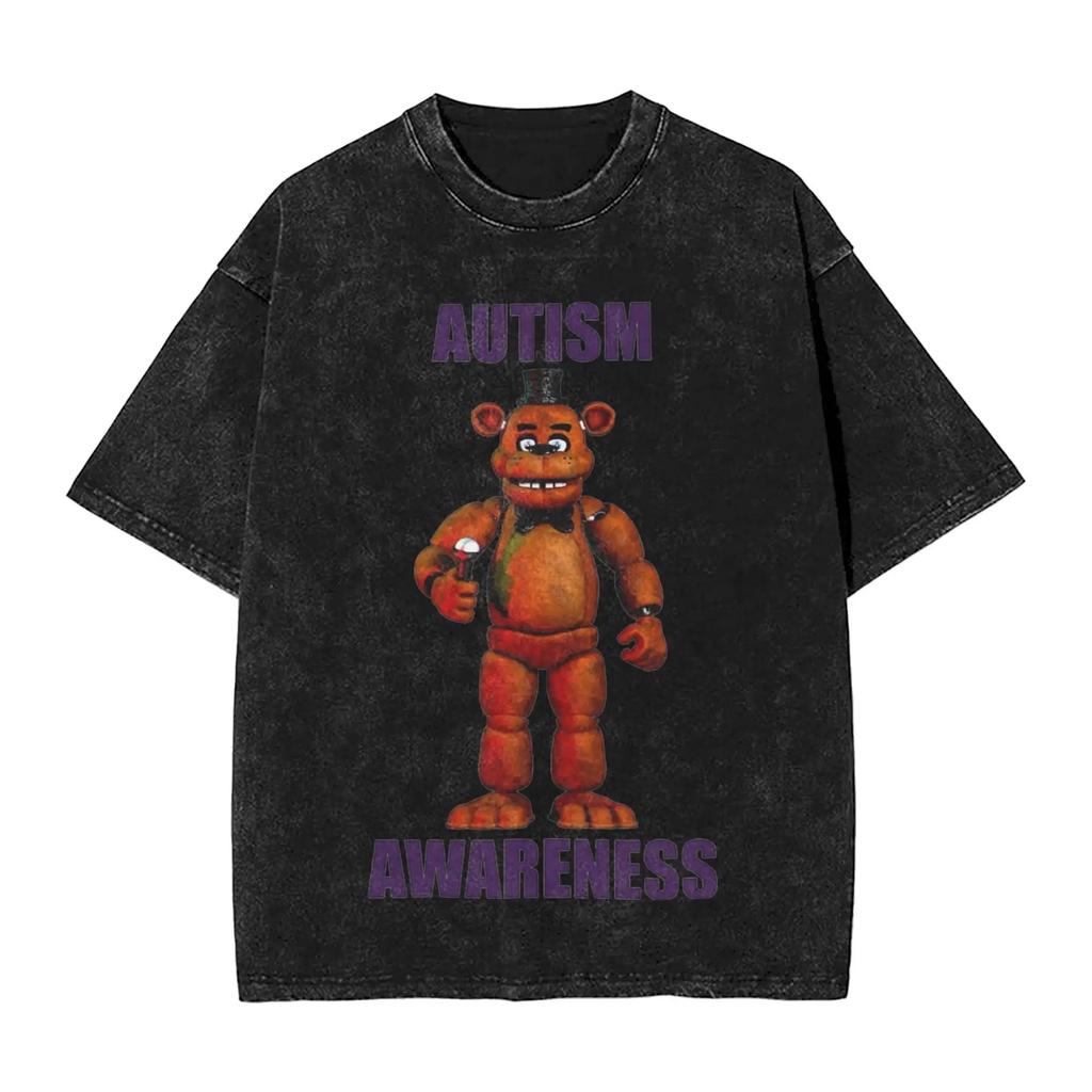Hot Sale New Horror Game FNAF At Freddys Peripherals TShirt Unisex Women Oversized Casual Summer Tee Harajuku Fashion Cotton Tops