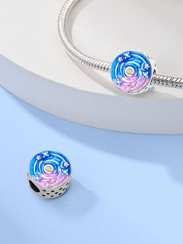 Charms Plata Starry Sky Of Love Beads Charm Copper Plated Fit Charms Copperoriginal Bracelet For Jewelry Making Diy Charm