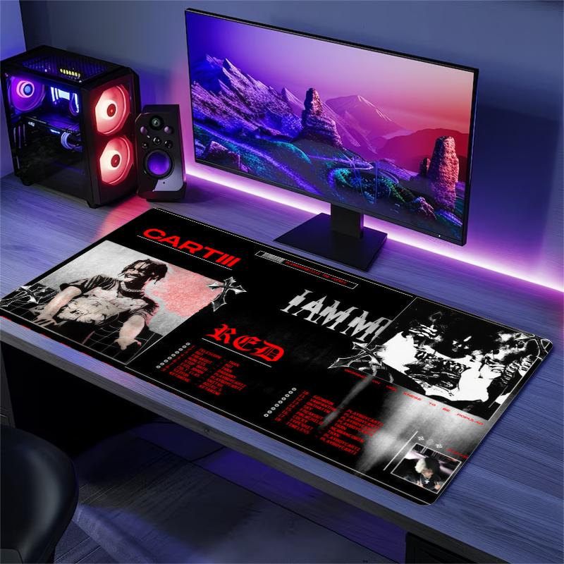 Playboi Carti Color Mouse Pad Large Gaming Table Cushion Non-slip Laptop Tablet Big Mousepad XXL Mat Mini PC Playmat With Lock edge