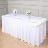 Solid Color Spandex Stretch Tablecloth Elastic Dustproof Table Skirt Rectangular Washable Exhibition Table Decor Banquet
