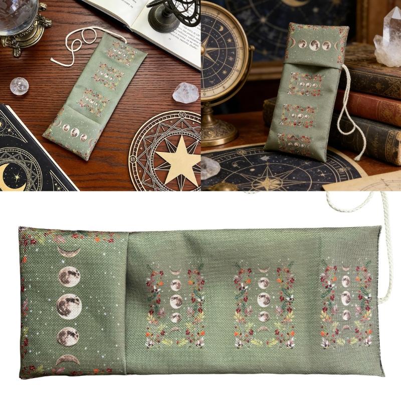 Divination Tools Wrap Pouch with Quick Pull String Card Holder Storage Bag for Travel and Home Use Easy to Carry