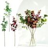 1Pcs Silk Fake Leaf Branch 75cm Silk Green Leaves Artificial Eucalyptus Leaf  for Wall Decoration