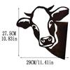 Garden Farm Peeping Cow Chickens Sheep Metal Garden Pendant Decoration Yard Art Decor Peeking Cow Metal Art, Peeping Cow Ornament