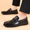 Cowhide British Loafers Men's Trend Versatile Doudou Shoes Casual Leather Shoes One Pedal Men's Shoes