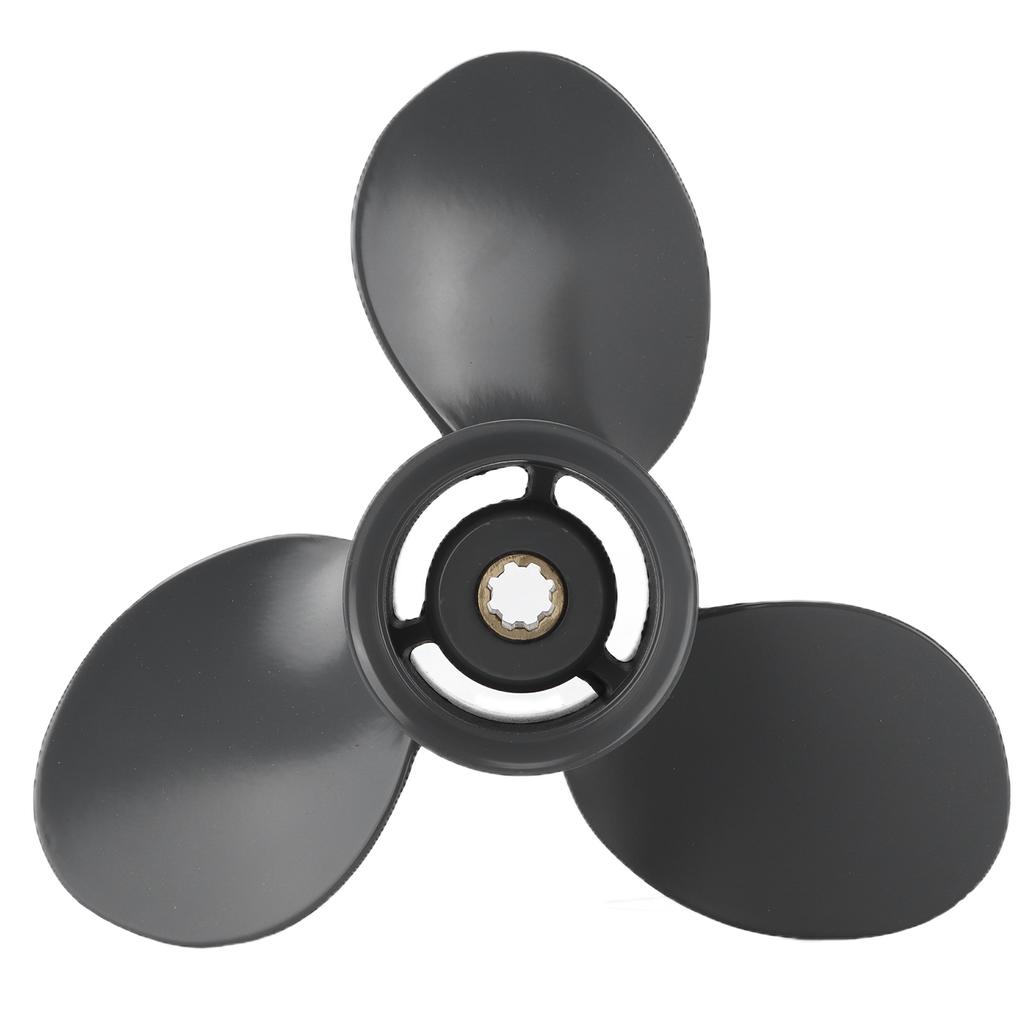 Outboard Propeller 3 Blades Aluminum Alloy Copper Outboard Replacement for Outboard 8‑20HP
