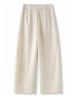 Petite Wool Blend Wide-Leg Cropped Pants for Women - 2025 Autumn/Winter Collection: Fashionable, Slimming, Casual Style.