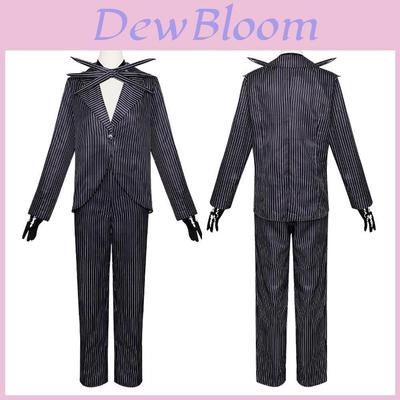Nightmare Before Christmas Jack Skellington Costume Set For Halloween Parties And Stage Performances