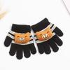 Cute Outdoor Sports Warm Boys Girls Printed Stripe Kids Mittens Knitting Mittens Full Finger Gloves