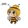 Bee Themed Hanging Decor Acrylic Decoration Single Side Printed Little Ornament Home Car Rearview Mirror Keychain Pendant Birthday Gift Portable