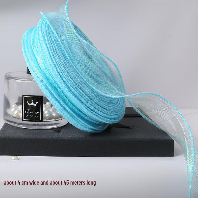 Curled Fish Tail Yarn Ribbon - 50 Yards Wavy Edge for Cake & Flower Decoration