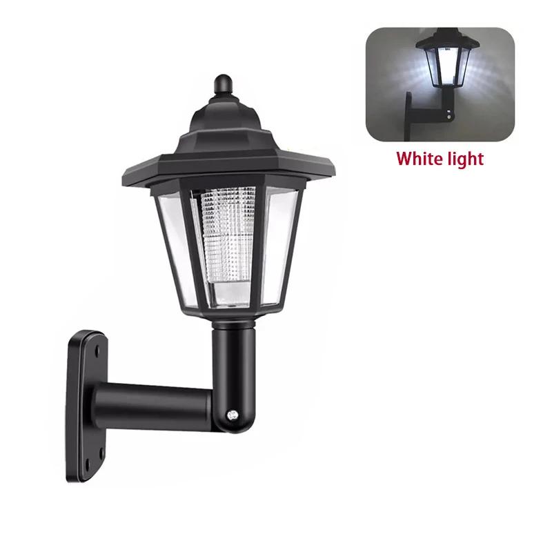 Retro Solar lights Outdoor,Hexagonal LED Wall Lamp,IP44 Waterproof Fence Light,LED Landscape Lighting,for Courtyard Decor