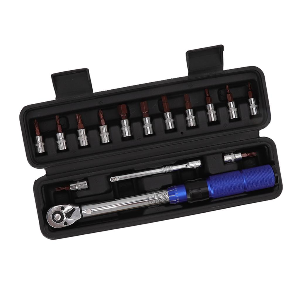 Fahrrad Drehmomentschlüssel Set 1/4 Zoll Antrieb Drehmomentschlüssel 2 bis 14 Nm Fahrrad Werkzeugsatz Fahrrad Reparaturset