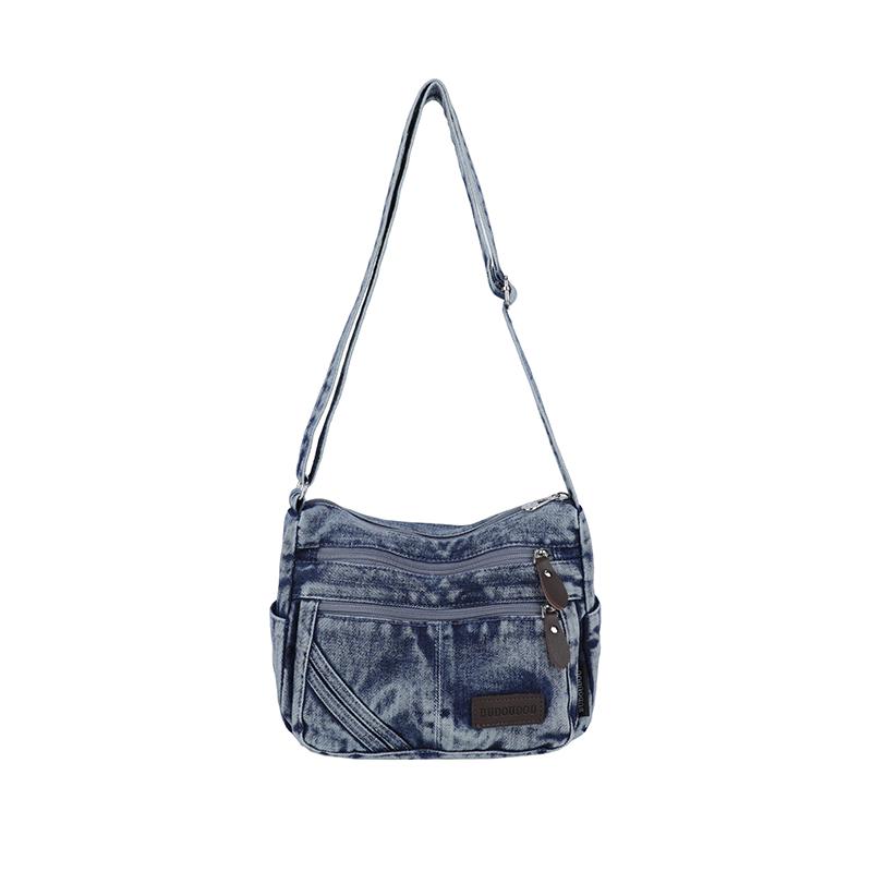 Borsa in Denim da Donna a Spalla per Pendolari Borsa a Tracolla di Grande Capacità