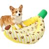 Pet Bed Banana Shaped Dog Bed Breathable Plush Cozy And Soft Puppy Cushion Pet Nesting Bed For Small Medium Dog Pet Supplies