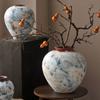 Coarse Earthenware Pot Flower Vase Flower Arrangement Accessories Retro Chinese Ceramic Vase Flowerpot Home Decoration