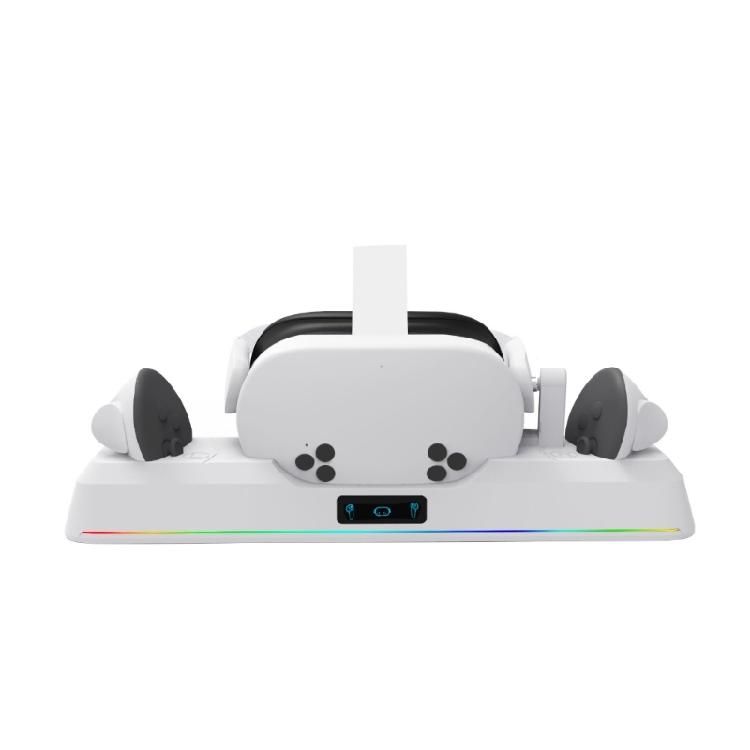 Multifunctional Charging Dock Holder Charging Base for MQ 3S VR Headset and Controller with LED Light Feature