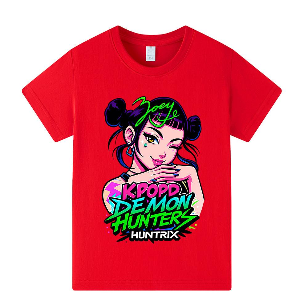 A1214 Kinder Jungen Mädchen Zoey Kpop Rumi Zoey Mira Print Kurzarm-T-Shirt