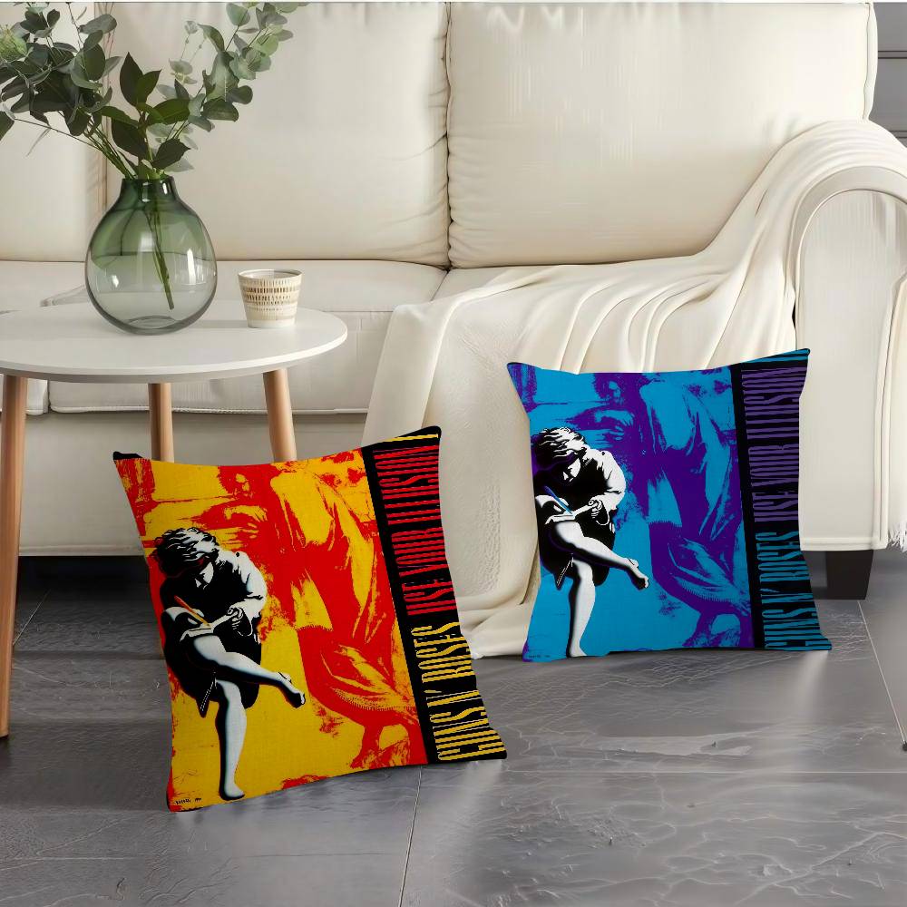 Rock Music Band G-Guns N Roses Personalized Pillow Dust Cover Bedroom Kids Party Decoration Pillowcase Birthday Children Gift