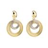 Exaggerated personality wrapped metal circle earrings women, niche design earrings earrings
