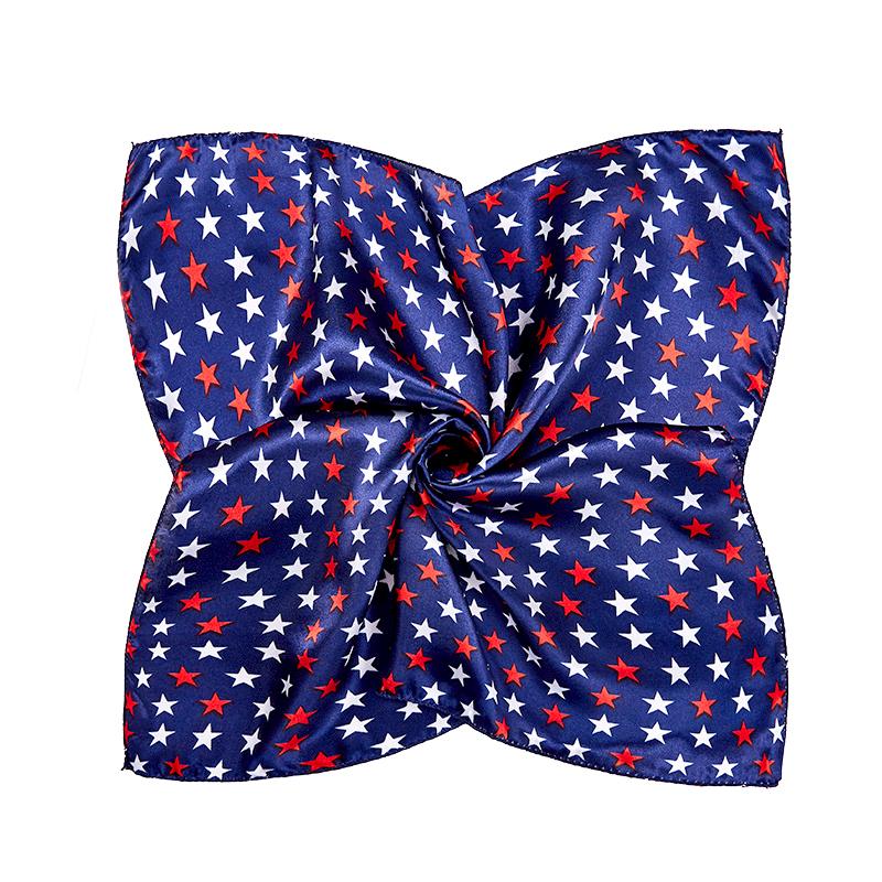 1 Peça Bandana Comissários de Bordo 50x50CM Moda Poliéster Elegante Lenços Quadrados Hijab Femininos