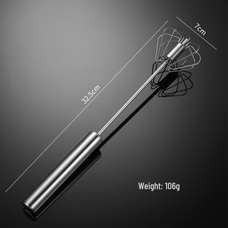 Qianxing Stainless Steel Push-Down Rotary Whisk