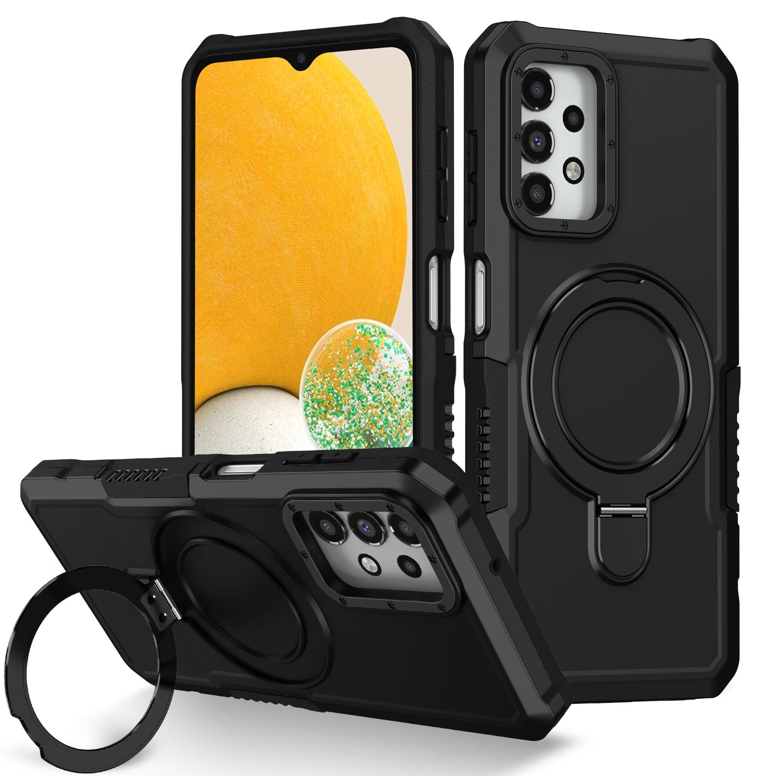 Voor Samsung Galaxy A13 A23 A33 A53 A73 A12 A22 A32 A52 A52S A72 Hoesje Armor Schokbestendige Hoesjes Voor A10S A20S A21S Beugel Cover For SAM A22 5G zwart