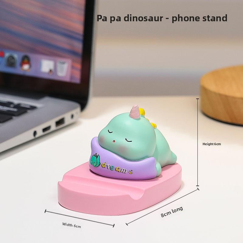 Mobile Phone Stand - Zhenan Zhenan, a Cute Resin Figurine for Home, Living Room, Tabletop Decoration. A Cute Pig-shaped Toy for Luxury Display.