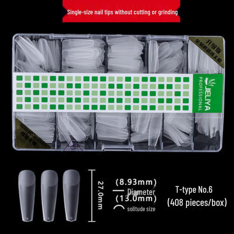 Single Number Frosted Ultra-Thin Nail Tips - Small Size, Traceless, Refillable, Half/Full Stick, Free Carving.