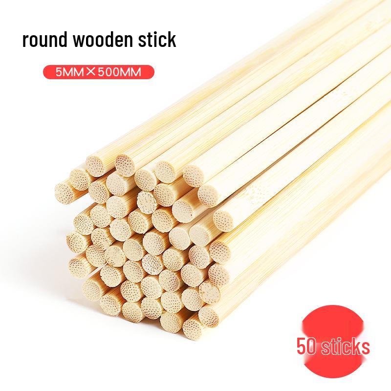 DIY Architectural Model Bamboo Sticks - Small Round Bamboo Rods for Crafting