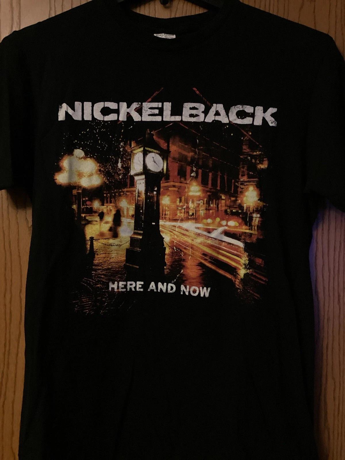 Nickelback - “Here And Now” - Black Shirt With Street Clock Image - L S
