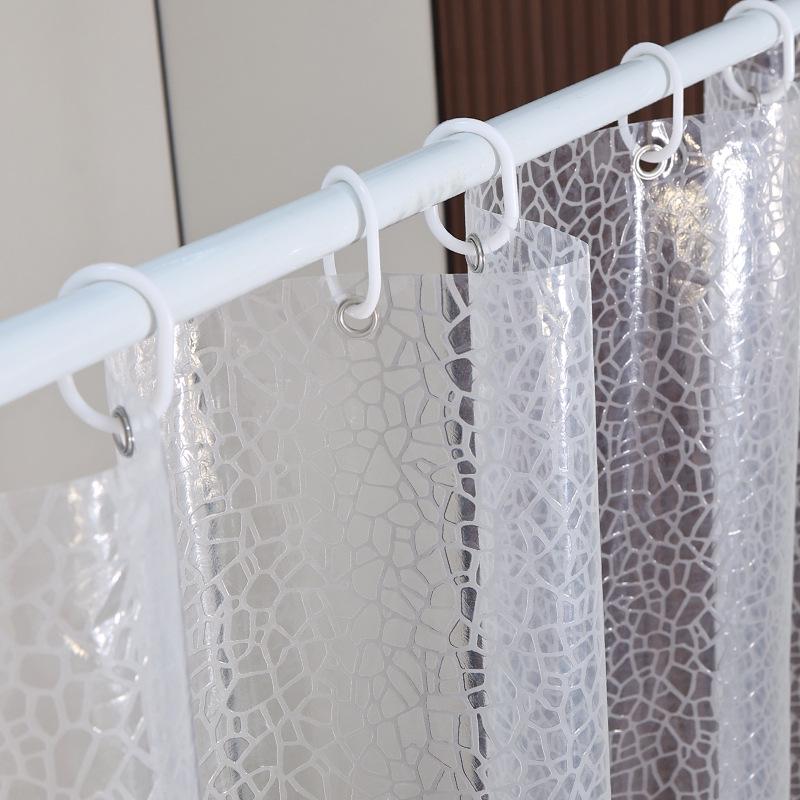 High-Transparency Waterproof EVA Shower Curtain, Mildew-Proof, Antibacterial, Splash-Resistant