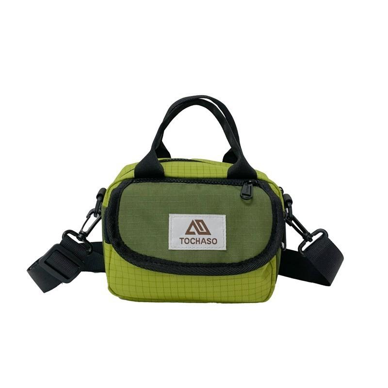 Pattern Grid Alphabet Kids Casual Travel Shoulder Bag With Spacious Compartment
