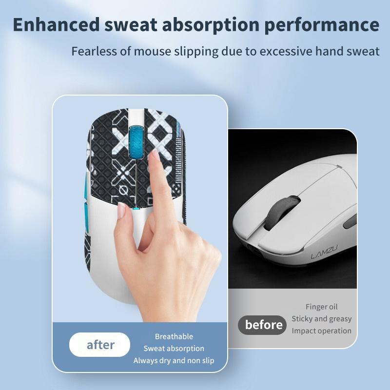 Non Slip Suck Sweat Mouse Grip Tape Skate Sticker For Lamzu Thorn 4K Gaming Mouse Desktop Gamer Accessories Anti-Slip