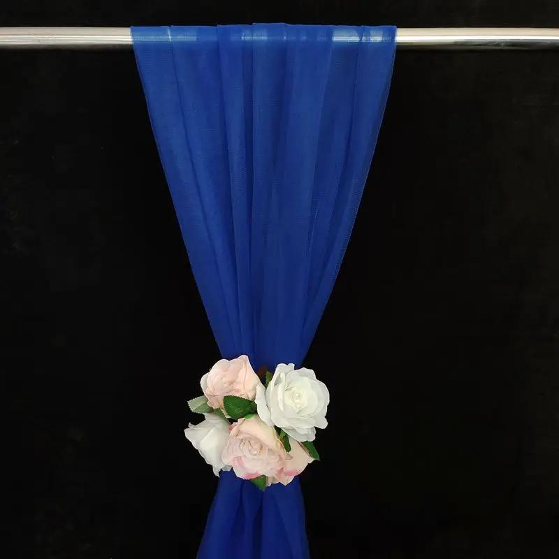 Set of 2 Wedding Arch Mesh Draping Fabric Sheer for Easter Bridal Shower Backdrop Outdoor Party Arches Church Ceremony Decoratio