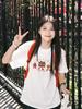 Cartoon Cute Print Tshirt Women Summer 2025 New Short Sleeves Cartoon Style Tee Casual Y2k Top Women Summer Clothing