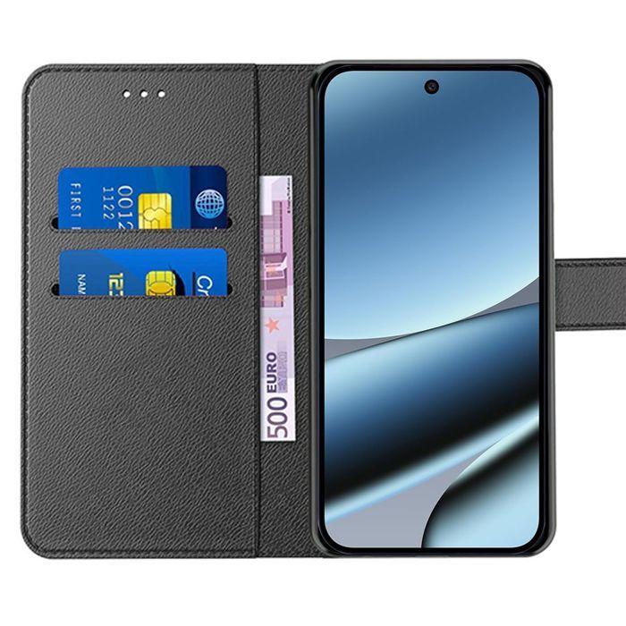 Coque Pliable - E.F.Connection - pour Google Pixel 10 Pro XL - Antichoc Synthécuir Noir - 2 Verres Trempés