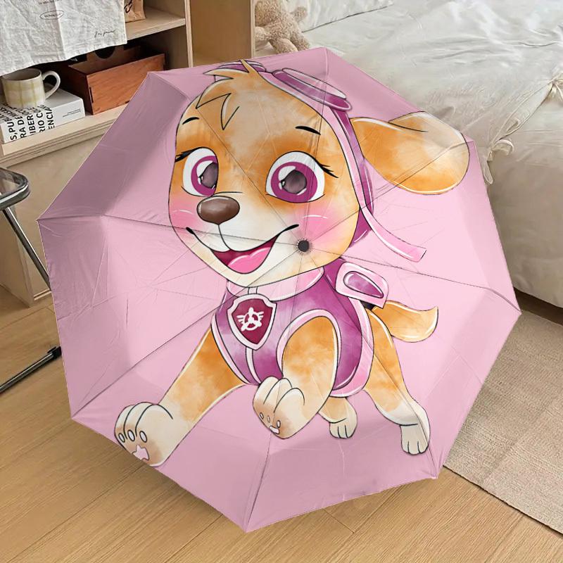 1PC puppy dog Umbrella-8-Rib Reinforced, Automatic Open, Lightweight & Durable, Cute Fashion Accessory for Outdoor, Beach or Casual Use, Beach Umbrell