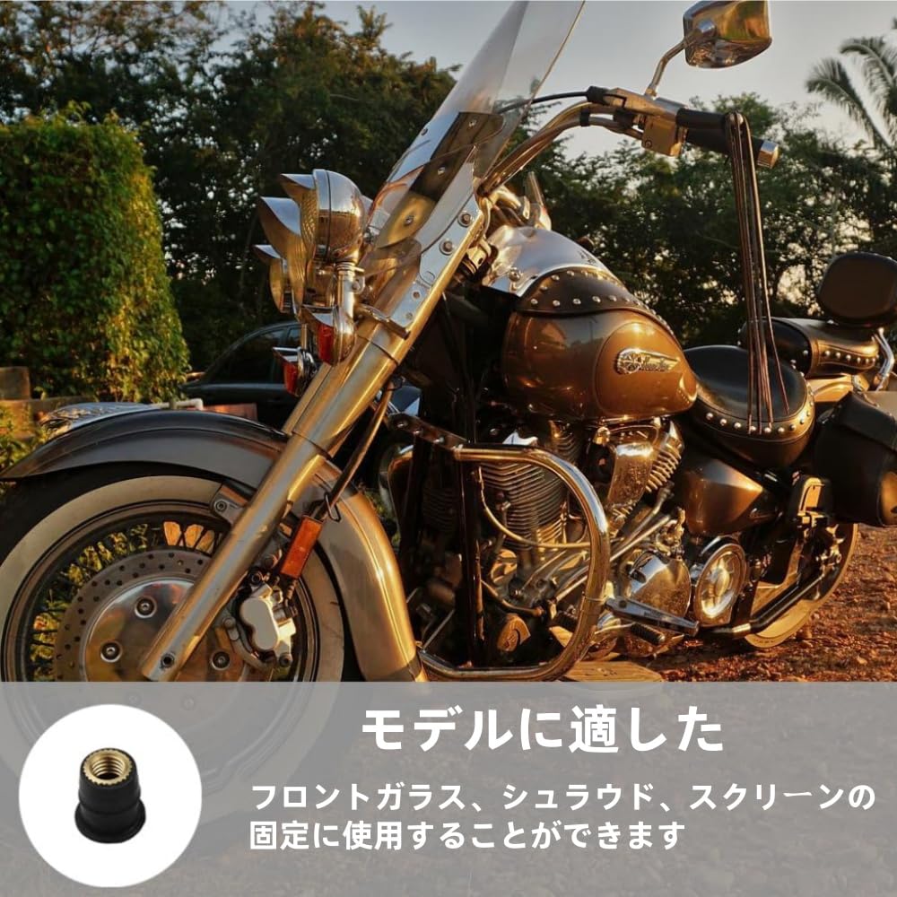 Windshield Screw Nuts 10pcs Motorcycle Windshield Welnut M6 Motorcycle Bolt Nuts Motorcycle Parts Universal