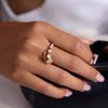  High Quality Cubic Zirconia Finger Ring Adjustable 18K PVD Plated High Quality Charm Stylish Golden Jewelry Gift