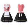 Kid Girl Oktoberfest Costume German Bavarian Beer Festival Outfits for Halloween Carnival Party Long Dirndl Dresses