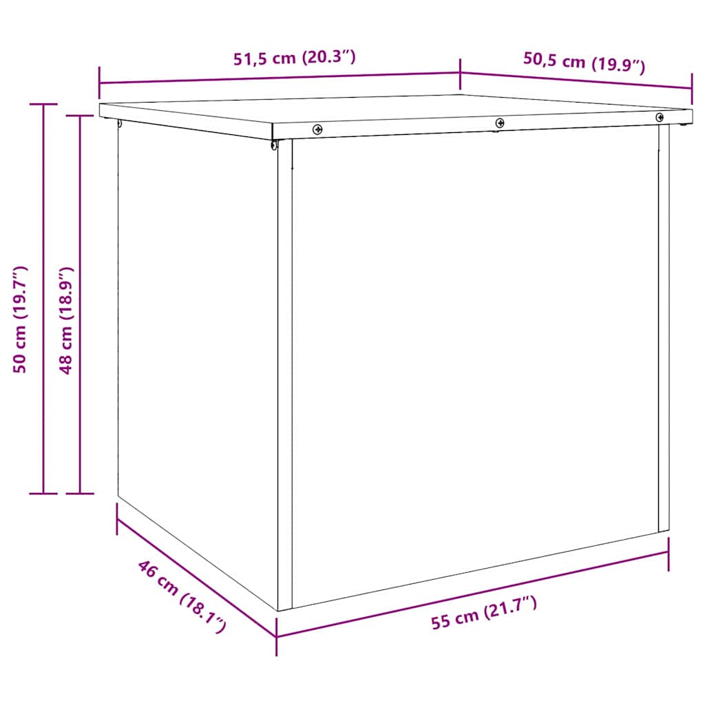 Outdoor Storage Box White 55 x 50.5 x 50 cm Steel