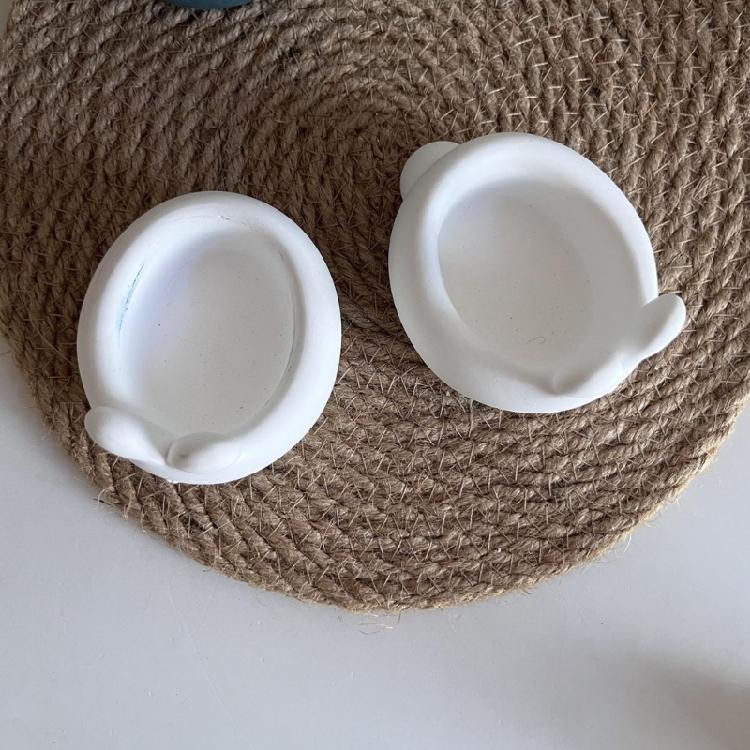 Easters Bunnies Storage Eggs Bowl Silicone Mold DIY Gypsum Cement Candle Cup Decoration Desktop Ornament Resins Mold