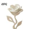 Fake Flower Ornaments 3D Printed Artificial Ornaments Matte White Rose Figurine