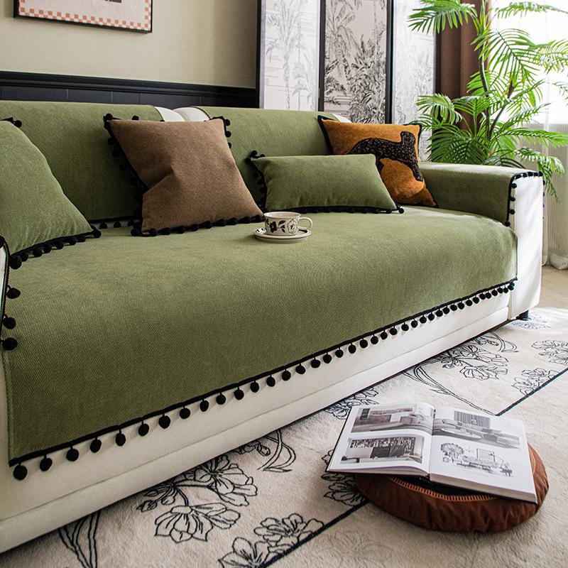 New Sofa Cushion Universal In All Seasons, High-End French Retro Non-Slip Sofa Cover Towel Full Cover, Chinese Antique Style