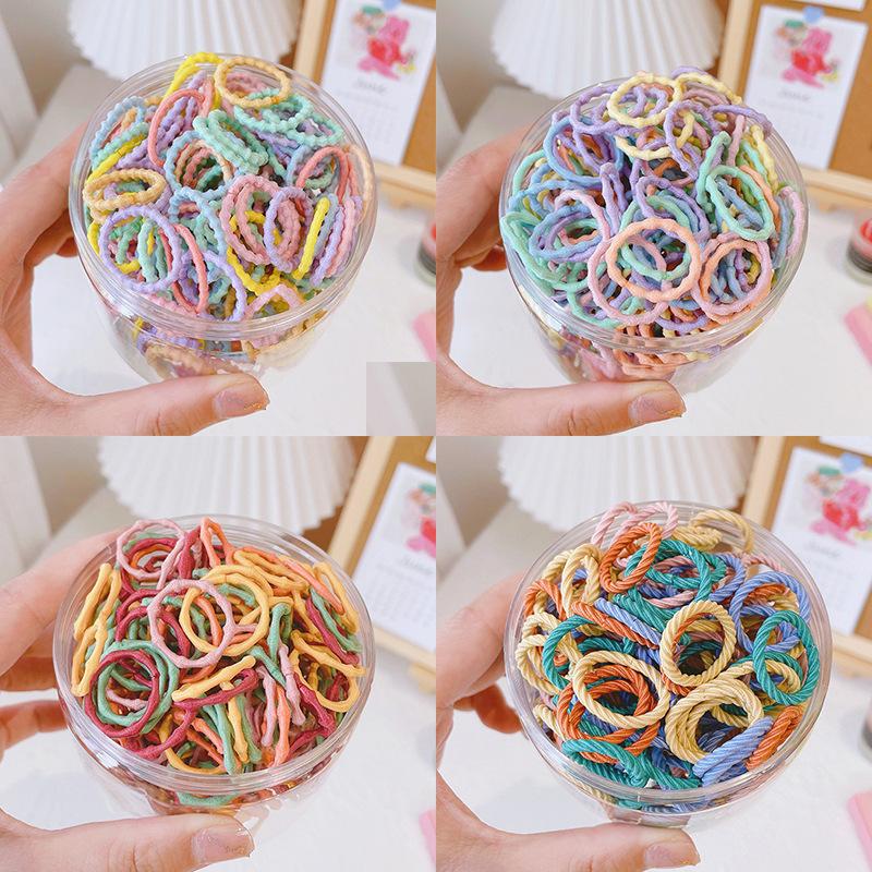 100 Boxed Tied Thumb Hair Rings, No Hair Pins, Baby, Children'S Hair Accessories, Rubber Bands, High Elasticity