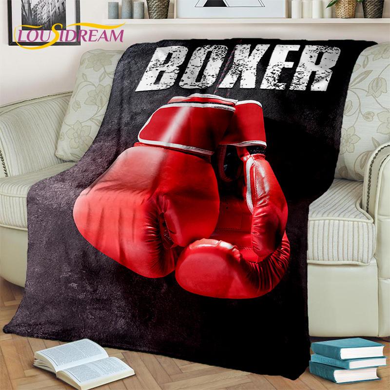 Boxing Gloves 3D Boxer Fight HD Blanket,Soft Throw Blanket for Home Bedroom Bed Sofa Picnic Travel Office Rest Cover Blanket Kid