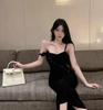 Floral Patchwork Mesh Sling Maxi Dress - Sexy Slimming Bodycon Skirt for Women