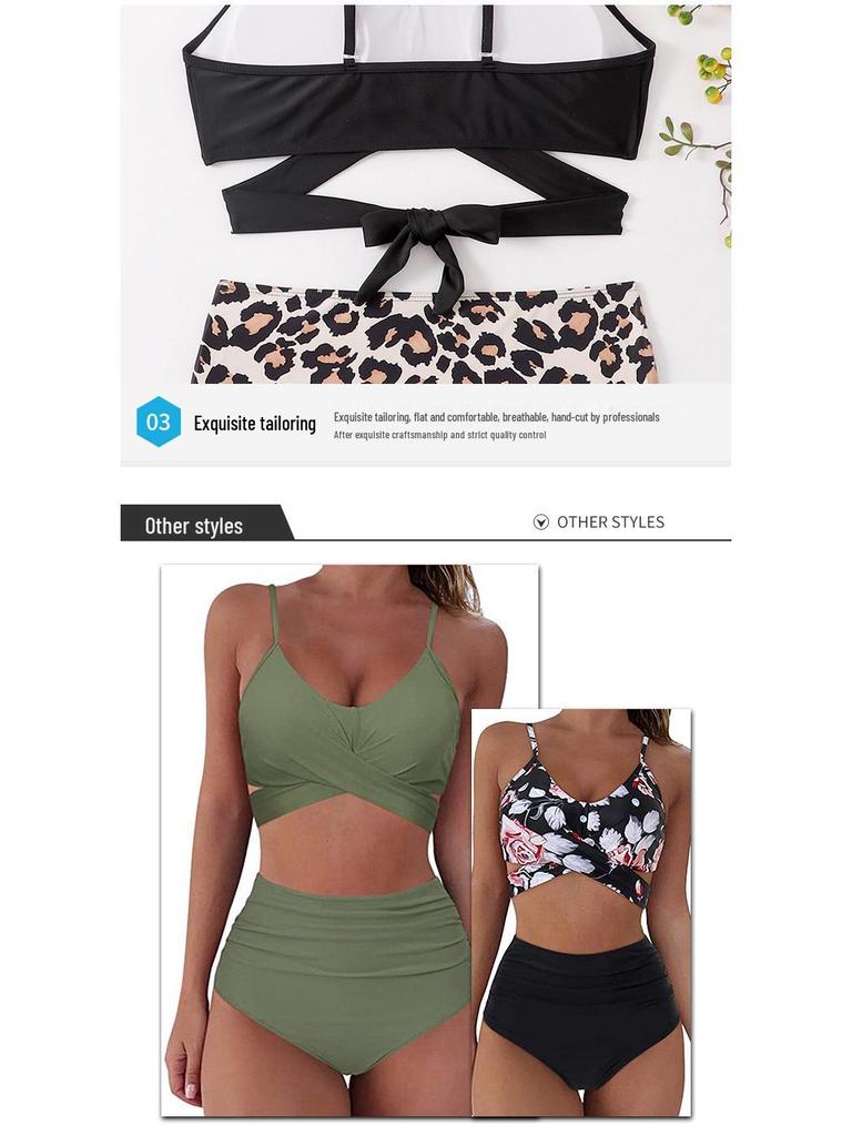 2023 Sexy Sleeveless Backless Split Swimsuit Bikini for Europe & America